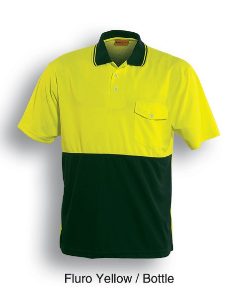 yellow bottle safety polo shirt